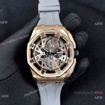 New Copy Audemars Piguet Royal Oak Offshore Limited Edition Watch Rose Gold Grey Face